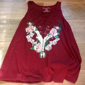 Woman's size medium maroon tank top in good dress